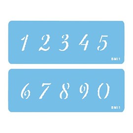 PME SMI1 JEM Numerals 0-9 Stencil, Set of 2, Blue