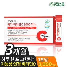 Dream Eum Mega Vitamin C 3000 Max 3g x 90 packets, 1 box, 3 months supply / 드림이음 메가 비타민C 3000 맥스 3g x 90포 1박스 3개월분