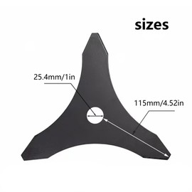 3-Tooth Strimmer Blades with 25.4MM Bore, Grass Trimmer Blades Weed Eater Cutter Blade Lawn Trimmer Blade Replacement for Gardening Edging Trimming Brush Cutter Mower Accessories Metal Strimmer Head