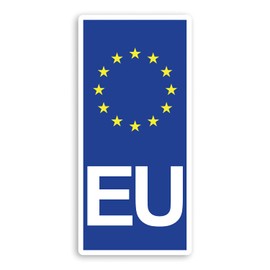 2 x 10cm Tall European Union Flag Vinyl Stickers - Europe EU Sticker #70224