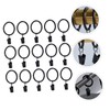 GRIRIW 40pcs Curtain Rings with Clips Drapery Rings for Easy