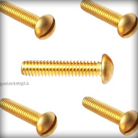 New Pack of 25 Pcs 10-24 x 1-1/2" inch Round Head Hardware Machine Screws Kit Solid Brass Slotted Drive Set Warranity by Pr-Merchant