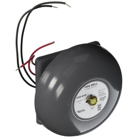 Fire Bell, Gray, 6 in, 20 to 24V