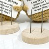 2Pcs Dual Needle Wooden Base for Doll,Holder for Crochet Positive