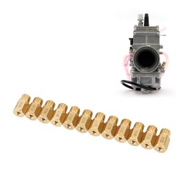 Metal Carburetor Main Nozzles Replacement for Mikuni Golden Metal Carburetor Main Nozzles Metal Main Nozzle Accessory Set Replacement for Mikuni Vm Tm Tmx 330 440
