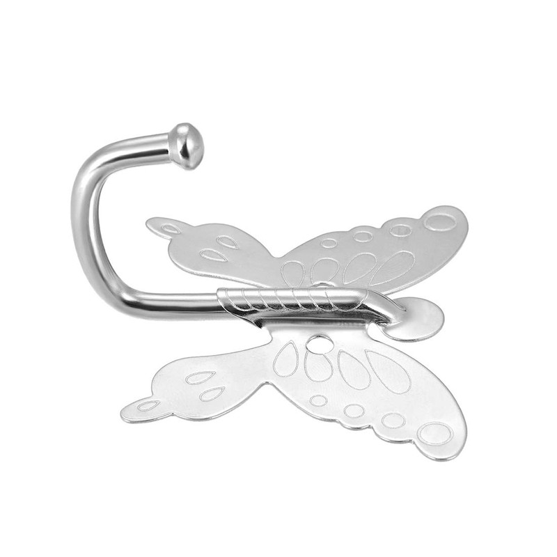 sourcing map 5Pcs Wall Mounted Hook Robe Hooks Butterfly Style