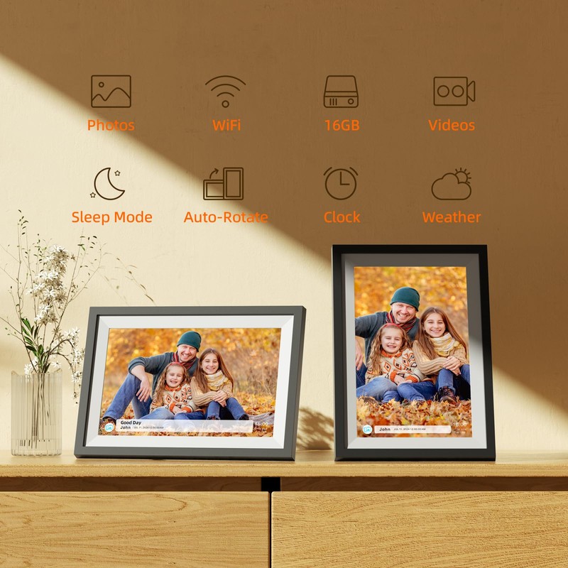 Digital Photo Frame,10.1 Inch Frameo Digital Picture Frame, 1280x800 IPS
