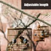 Pack of 5 Black Steel Chains with 5 Screw Hooks,