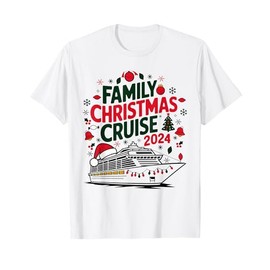 Familien-Weihnachtskreuzfahrt 2024 Passende Feiertage Santa Hat T-Shirt