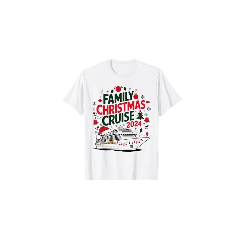 Familien-Weihnachtskreuzfahrt 2024 Passende Feiertage Santa Hat T-Shirt