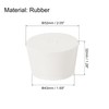 sourcing map 2Pcs Solid Rubber Stoppers, White 10# Tapered Lab