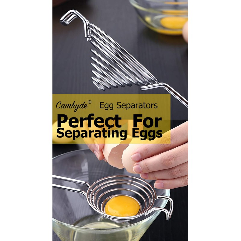 CAMKYDE Egg Separator Food Grade Stainless Steel Egg Yolk White