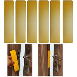 6 Pack Magnetic Lockdown Strips for Iron Door Frames High Density Magnet Security Devices Smooth PVC Layered Magnetic Strip (Yellow 6Pack)