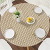 Smiry Round Picnic Tablecloth, Wipeable Flannel Backed Vinyl Tablecloths for