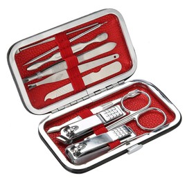 Manicure Set, Travel Nail Set, Nail Cutter Set, Stainless Steel Nail Clippers Set, 10 Pieces Nail File Scissors Manicure Pedicure Tool