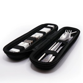 The Nomads Kitchens Portable Pocket Kitchen | On The Go Pocket Kitchen Containing Salt, Pepper, Sugar and 1 Full Set of Cutlery Inl Straw | Packaged in Lightweight Hard Case