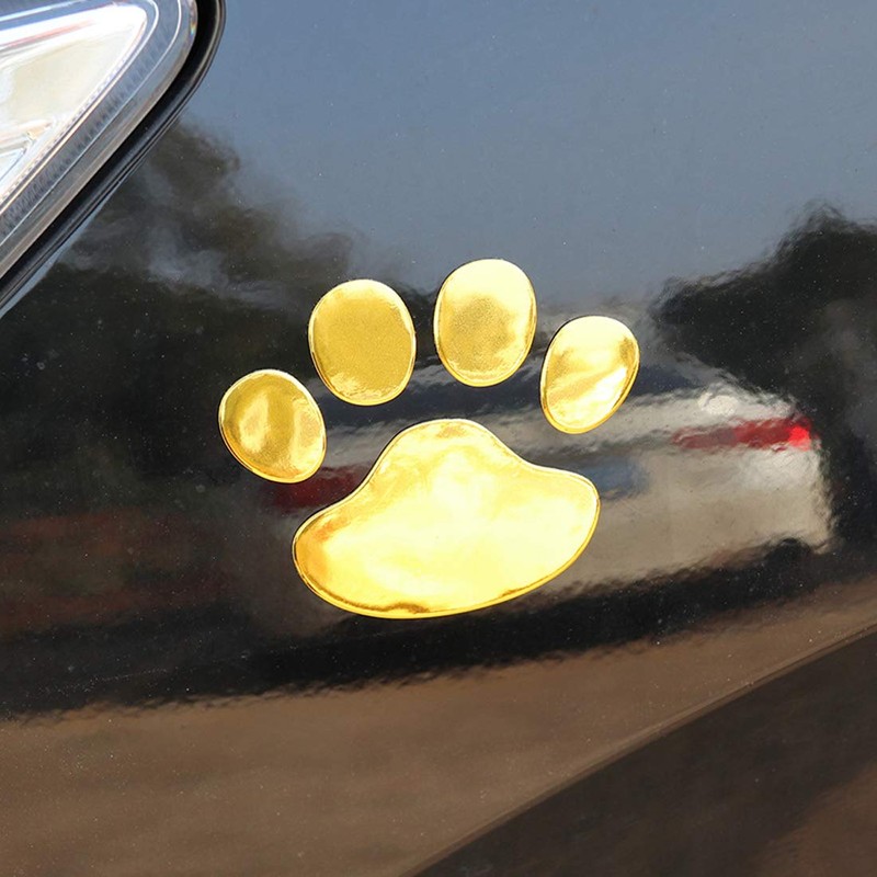 AVILMORE 3D 3D Paw Sticker Car Sticker Set of 2