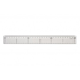ITOCHU Retail Link Acrylic Ruler 11.8 inches (30 cm) Metal Guide Included 1