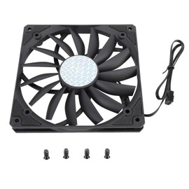 140mm 4 Pin PWM Case Fan Ultra Thin 15mm 1100RPM MFDB Bearing PC Cooling Fan 12V Black