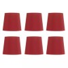 Undisclosed Red Four Inch Tapered Drum Clip on Chandelier Lampshades