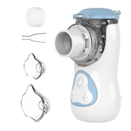 FEELLIFE FEELLIFE Inhalationsgerät Kinder Baby, Inhalator Erwachsene Kinder, Vernebler Inhaliergerät Kinder, Nebulizer Inhalator Leiser Unter 25 dB, Tragbar Inhalationsgerät Effektiv bei Atemwegserkrankungen