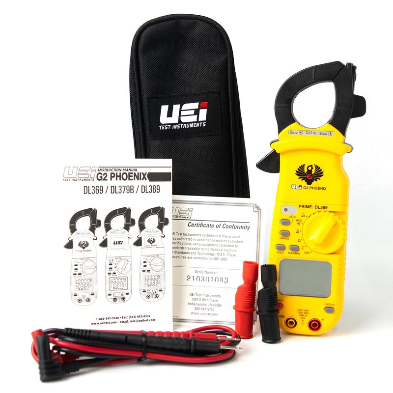 UEi DL369 Digital Clamp Meter HVAC Auto-Ranging 4000 Counts Volt