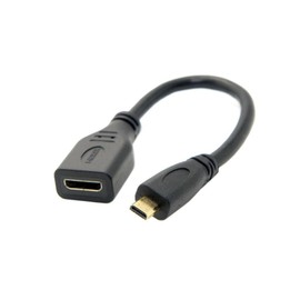 LIONX Micro HDMI to Mini HDMI Cable, 10cm, Male-Female, Mini HDMI Type C, Gold Plated