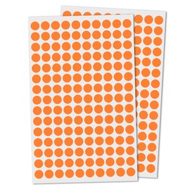 3000 Pack, 0.375" Round Dot Stickers Circle Labels - Orange