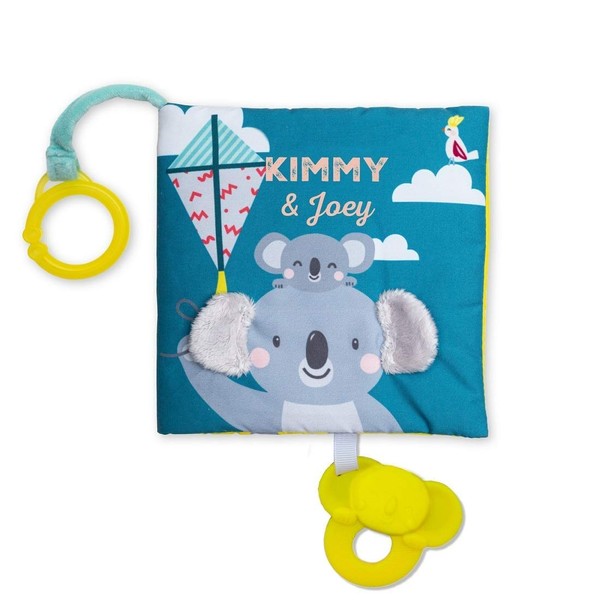 Taf Toys Where Is Joey? Clip on Pram Book. Sensory Soft Baby Book. Travel Toy Activity Book With Crinkle Textures & Teether. Clips to Car Seat & Pushchair. Suitable for Baby Boys & Girls 6 months +