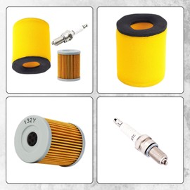13781-19B00 Air Filter Oil Filter Spark Plug for Suzuki 2x4 4X4 Guadrunner 250 1988-2002 1991-2002/Quadrunner 250 1987-2002/King Quad 300 ATV 1991-2002