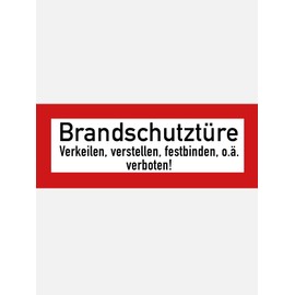 Fire Protection Door Sticker (Pack of 10, 297 x 108 mm)