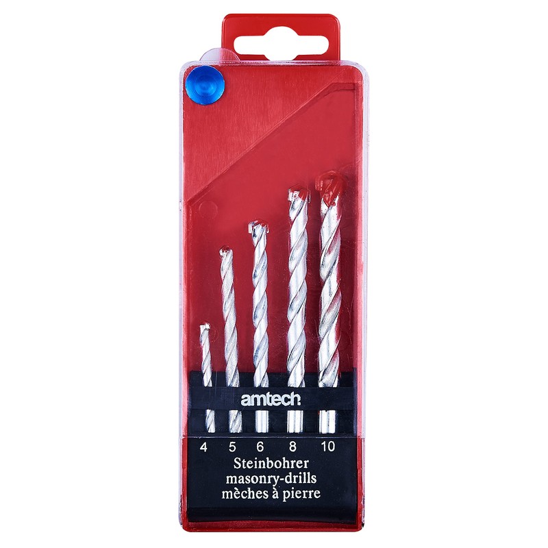 Amtech F1700 5 Piece Masonry Drill bit Set