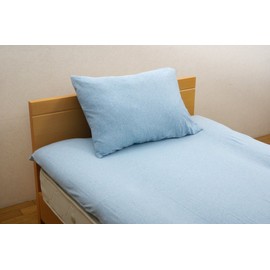 Ikehiko #1522299 Futon Cover, Solid, Washable, Organic Cotton, Madras Pillowcase, Blue, 16.9 x 24.8 inches (43 x 63 cm)