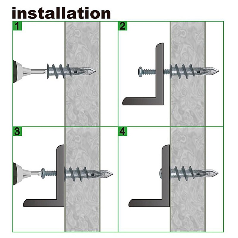 30 Pack Plasterboard Fixings,Plasterboard Wall Plug Plasterboard Screws,Drywall Anchor Heavy