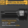 Aiourx 1/2" Drive T55 Torx Star Bit Socket, CR-MO Steel,