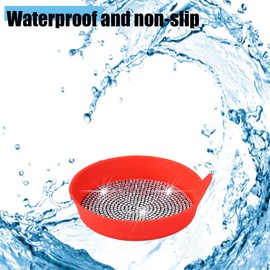 CGEAMDY Bling Car Cup Coaster, 2Pcs Insert Cup Holder, Full Rhinestone Bling Crystal Cup Holders for Women, Anti Slip Shockproof, Automotive Interior Accessories, Suitable for Most Car (Red)