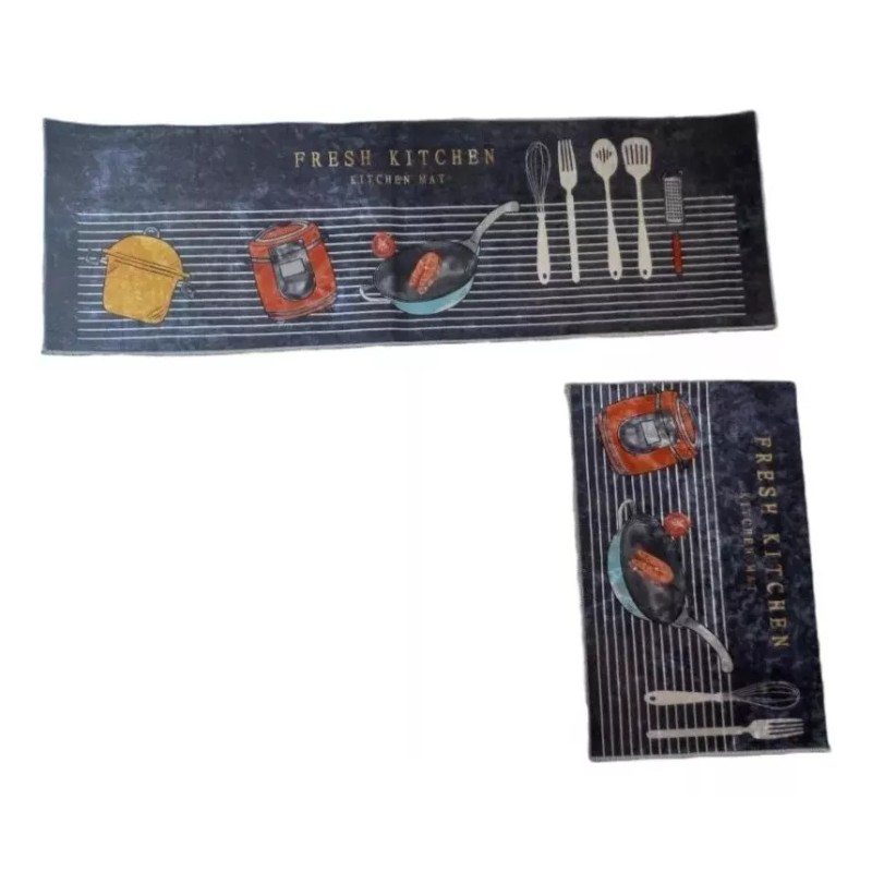 CM Juego De Tapetes Cocina + Tapetes Ducha Antideslizantes