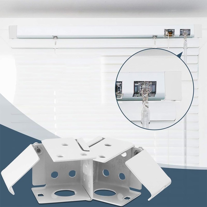 4 Pcs Venetian Blind Fittings, White Window Profile Box Mounting
