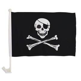 12x18 Jolly Roger Pirate Eye Patch Car Window Vehicle 12"x18" Flag