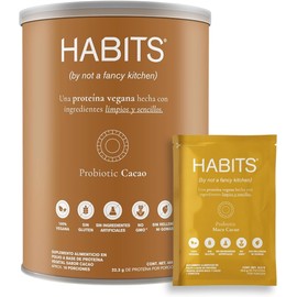 Habits by Not a Fancy Kitchen – Combo Proteína Vegetal Cacao 488g + 16 Sobres Maca Cacao – Sin Azúcar
