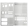 houlishu 2 Pack Metal Journal Stencils - Stainless Steel Reusable,