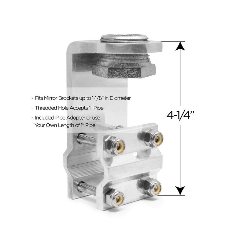 Pro Trucking Products BRK2 Aluminum Mirror Mount Bracket For 1"