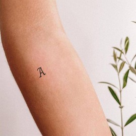 Alfabeto Temporal Con Letras Cursivas Para Tatuajes: Tatuajes Falsos Personalizados Con Nombre Y Fecha Para Mujeres, Fuente Manuscrita Az Y Números Del 0 Al 9, Realistas, Resistentes Al Agua Y
