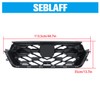 SEBLAFF Front Grille Glossy Black Plastic Sport Hybrid Upper Grill