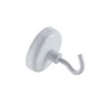 Baumgartens Metal Magnetic Hook, Holds 14Lbs, White, Pack of 2