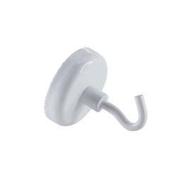 Baumgartens Metal Magnetic Hook, Holds 14Lbs, White, Pack of 2 (42410)
