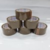 6x Brown Buff Parcel Packing Tape - 48mm x 66m