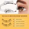 QUEWEL Magnetic Eyelashes Natural Look, 1 Pair Reusable Magnetic Lashes