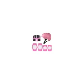 7pzs Kit De Proteccion Casco Codo Mano Patinaje Rodilla Niño Color Rosa-M