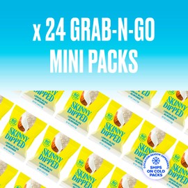 SkinnyDipped Lemon Bliss Almonds, Mini Snack Packs, Chocolate Covered Almonds, Low Sugar, Gluten Free, Healthy Snack, 24 Count